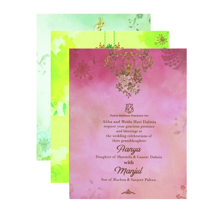 Pastel Blue Wedding Card-King of Cards