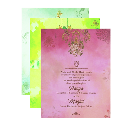 Pastel Blue Wedding Card-King of Cards