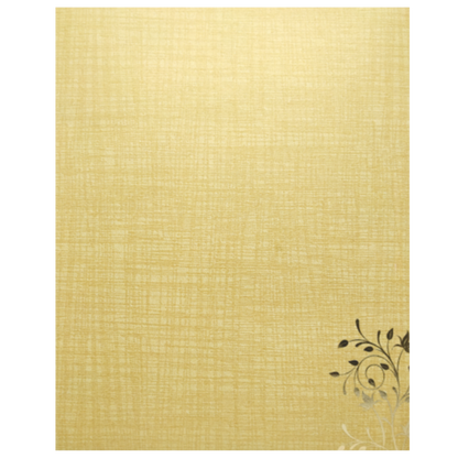 Brown Gold Jumbo Metallic Floral Print In Gold Foiling-KNK50260-King of Cards