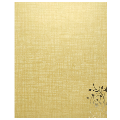 Brown Gold Jumbo Metallic Floral Print In Gold Foiling-KNK50260-King of Cards