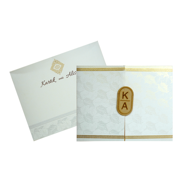 Silky White Wedding Card-King of Cards