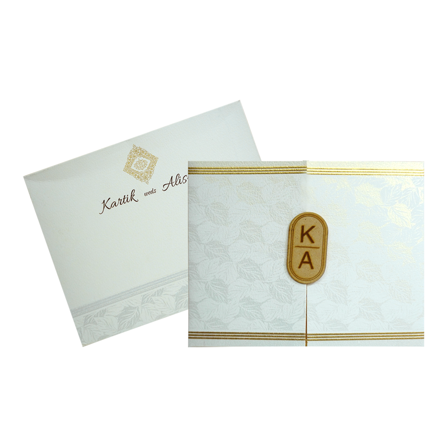 Silky White Wedding Card-KRC30150