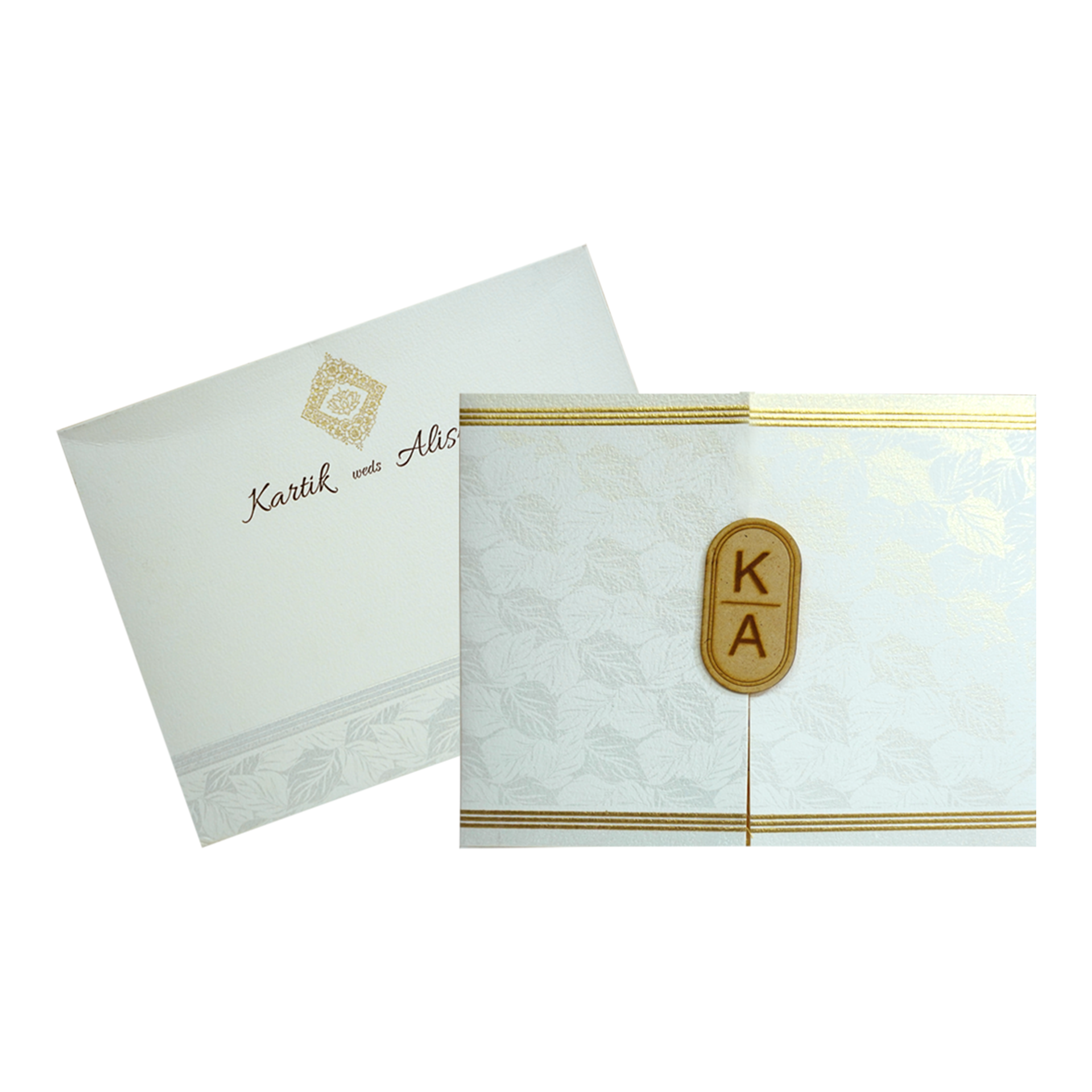 Silky White Wedding Card-KRC30150