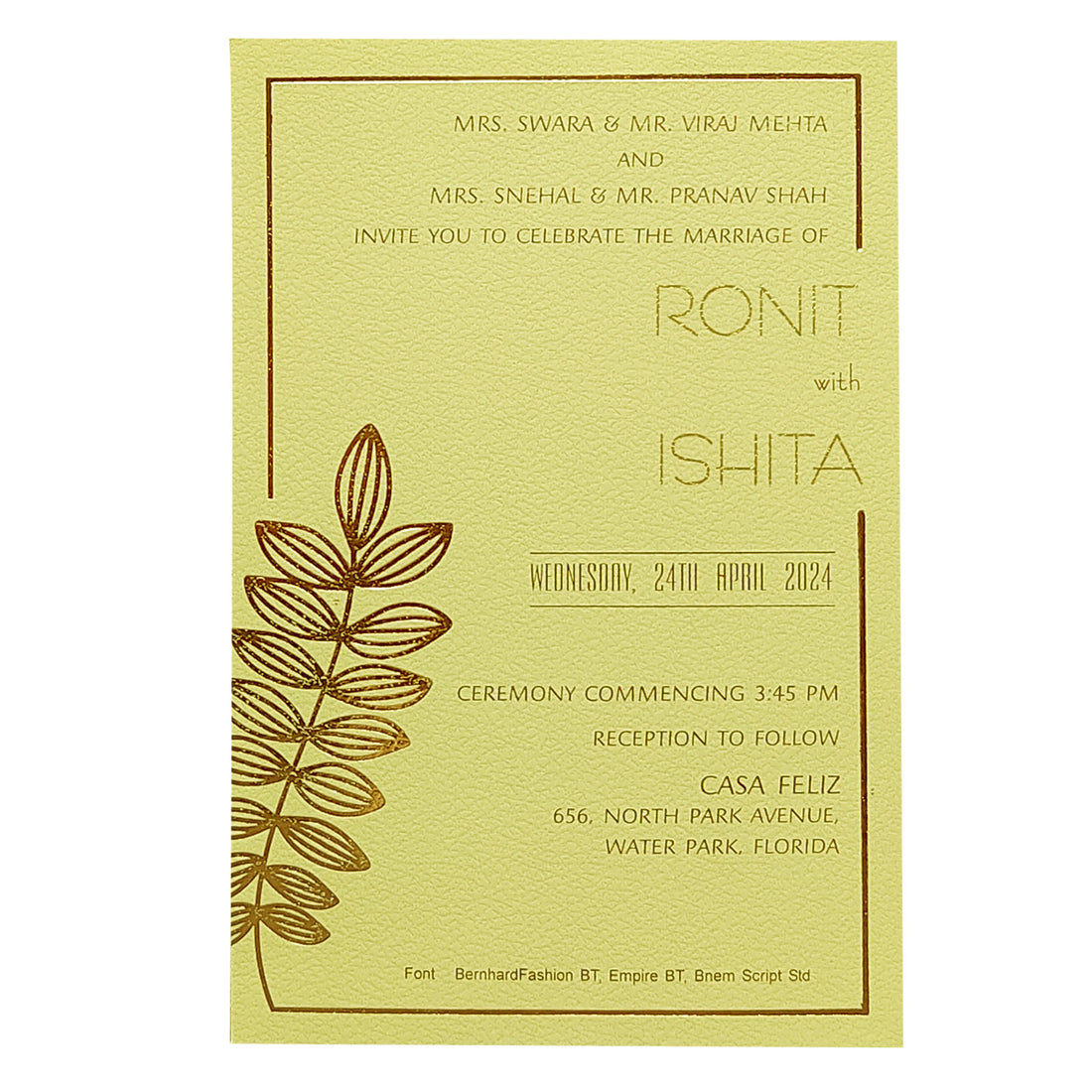 Cream Design Single Sheet Invitation Card-King of Cards