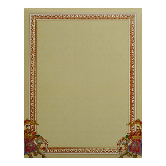 Light Yellow Elephant Wedding Card-King of Cards