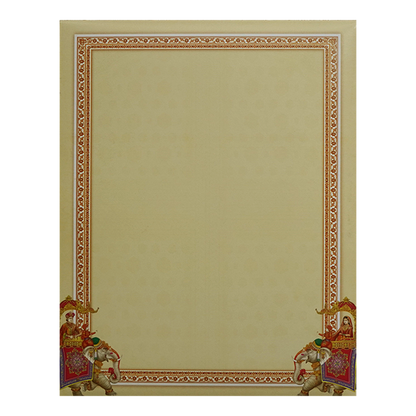 Light Yellow Elephant Wedding Card-King of Cards