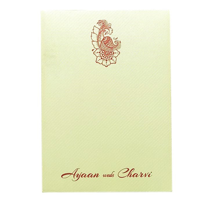 Cream Pink Floral Single Sheet Invitation Card-King of Cards