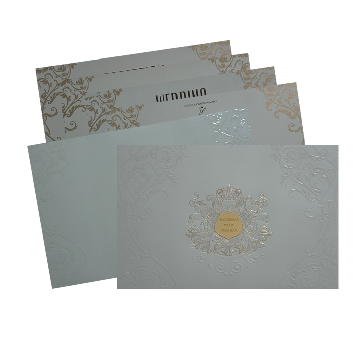 Grey Marriage Invitation-King of Cards