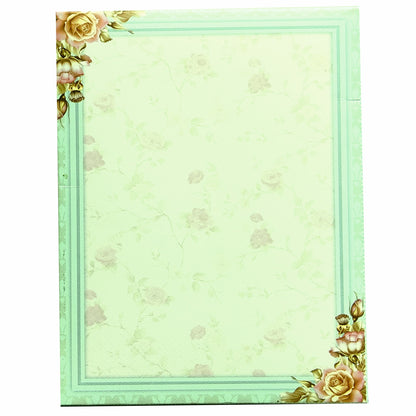 Pista Green Floral Ganesha Invitation Card-KNKM8202