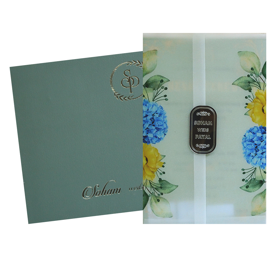 Make your event special with our exclusive Blue Floral Tracing Nameplate Invitation Card. Shop now! ?WhatsApp Support ?Express Delivery.