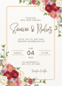 Dark Red Flower Wedding Invitation-King of Cards