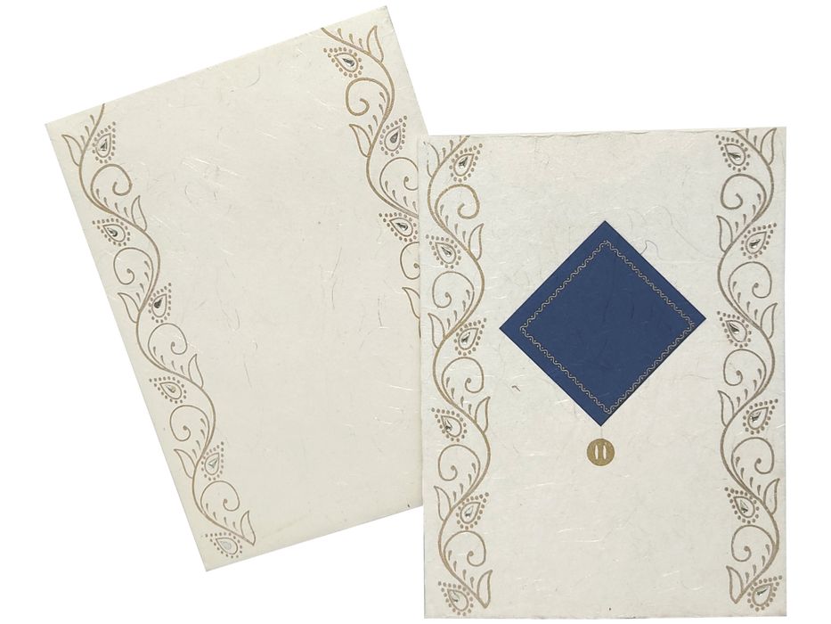 White Single Sheet Invitation Card-Knk6376-King of Cards