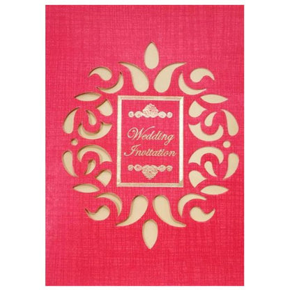Amazing Red Shading With Cut Design Wedding Card-King of Cards