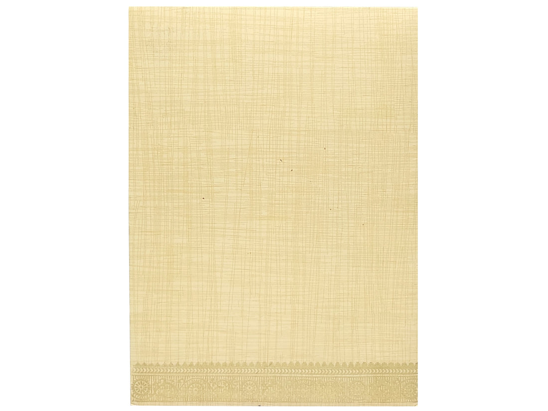 Sandal Metallic Designer Invitation Card With Gold Foiling Print-KNCM26SF