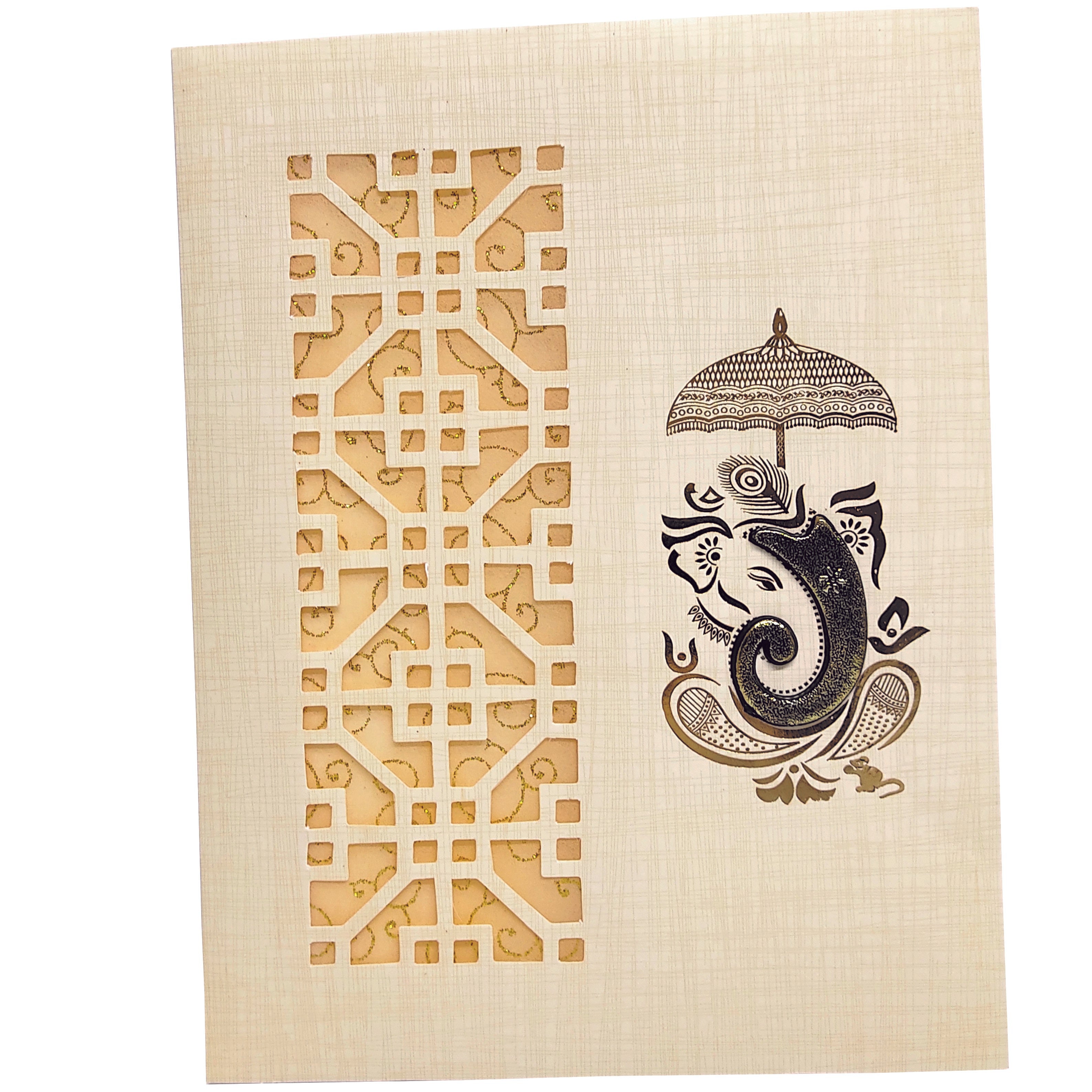 Grey Traditional Invitation Card-King of Cards