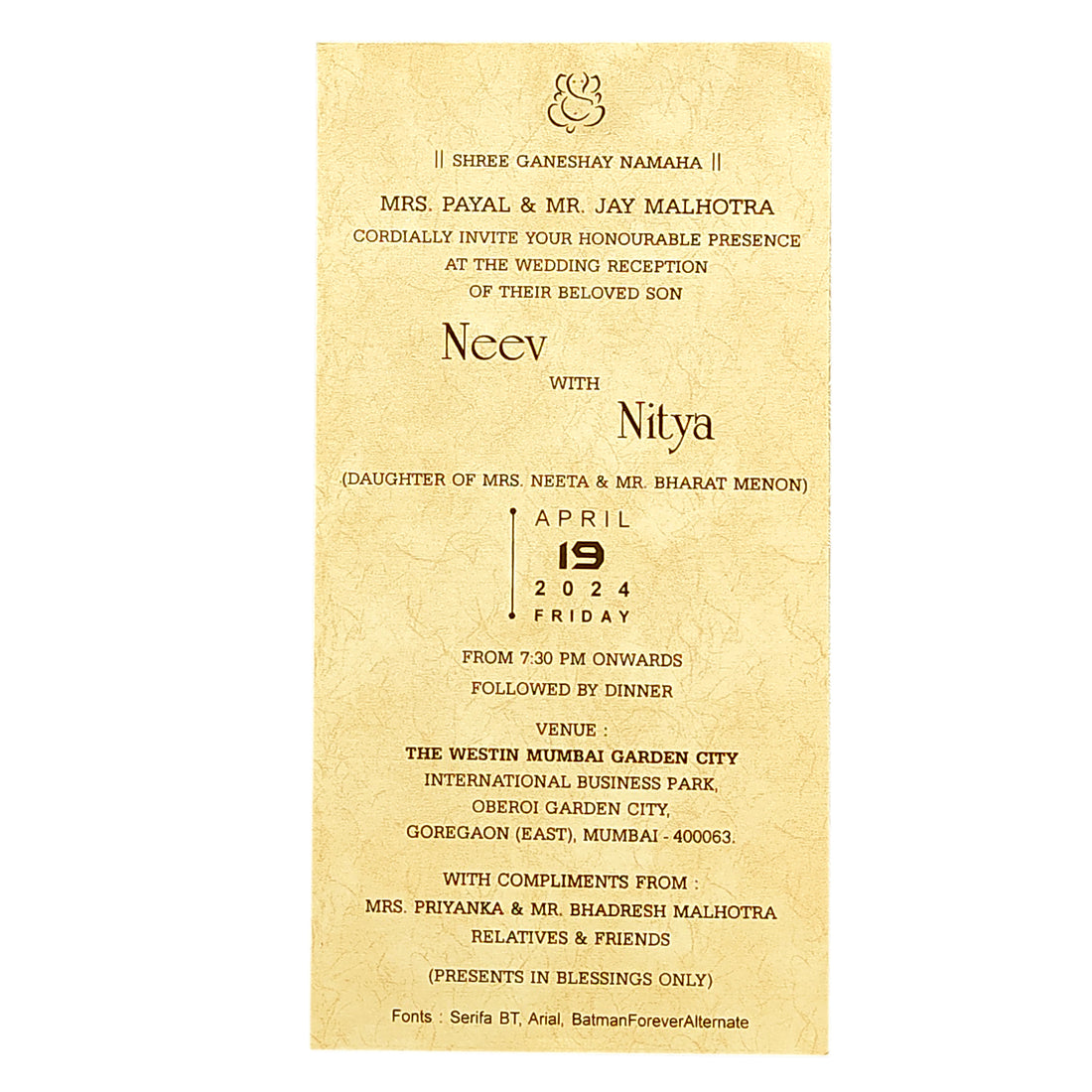 Invitation Card - KRCS6422