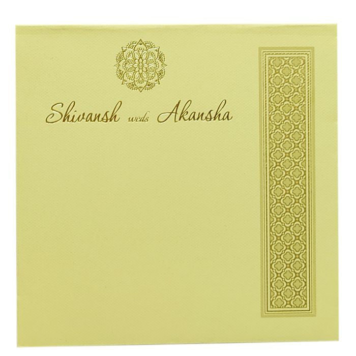 Sandal Laser Cut Padded Invitation Card-King of Cards