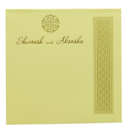 Sandal Laser Cut Padded Invitation Card-King of Cards