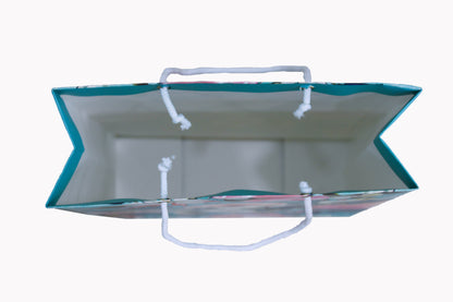 Blue Colourful Floral Bag-King of Cards