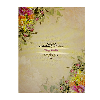 Colourful Cream Classic Offset Invitation Card-KNCA211C