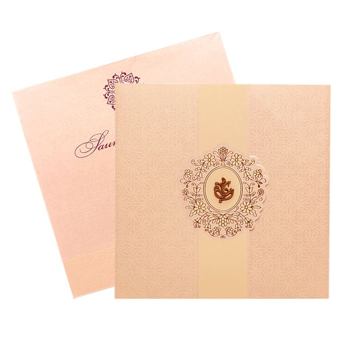 Pink Ganesha Invitation Card-King of Cards