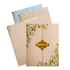 Cream Door Floral Nameplate Wedding Card-KNKJ1145