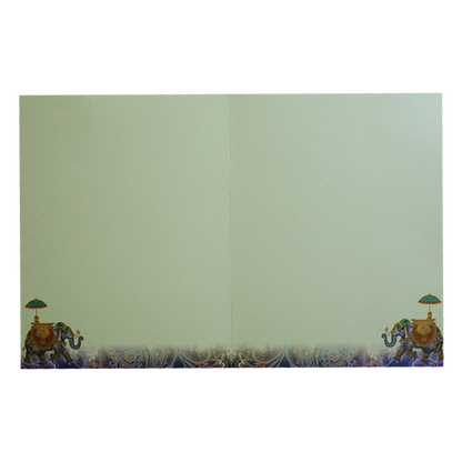 Beige Traditional Wedding Card-King of Cards