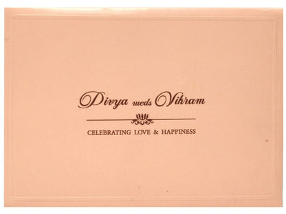 Peach Stiff Board Padded Invitation-KNPR3501P-King of Cards