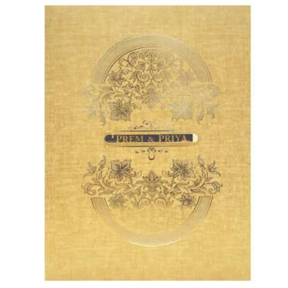 Brown Gold Premium Padded Stiff Board Invitation Card-KNPS9501N
