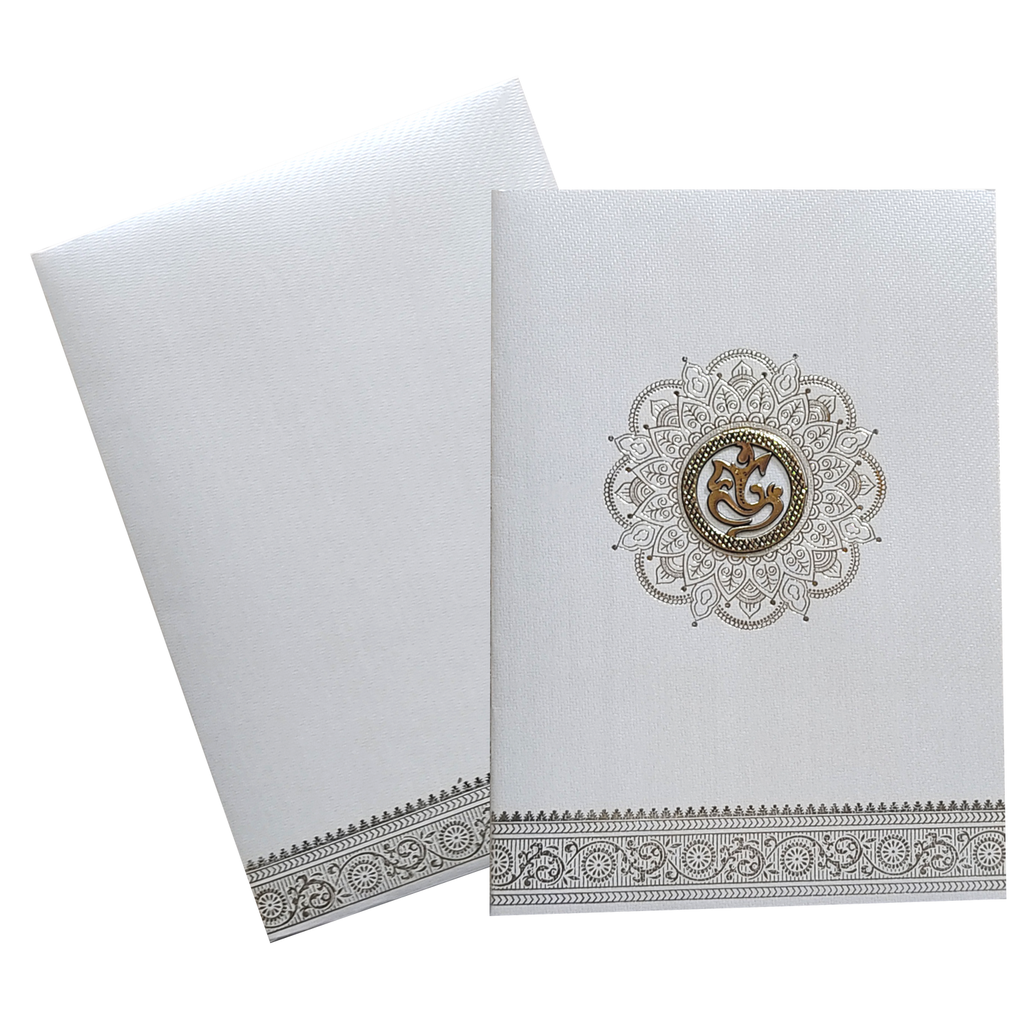 Grey Traditional Single Sheet Wedding Card-King of Cards