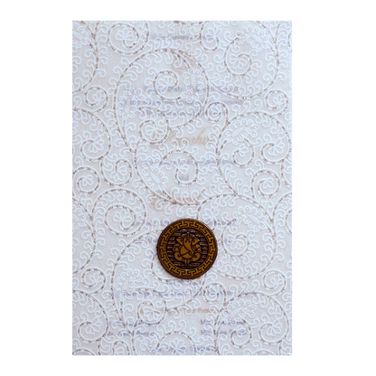 White Wolly Single Sheet Invitation-KRCS7400