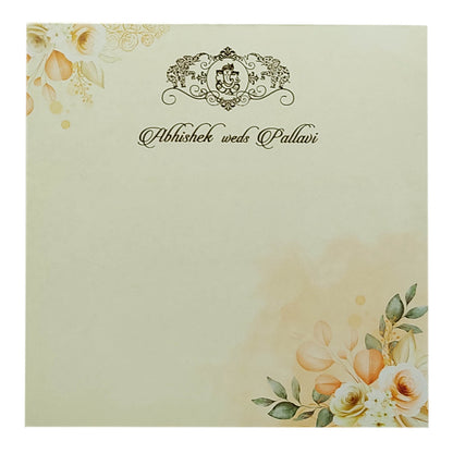 Light Yellow Single Sheet Invitation-KRCS6560