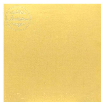 Classic Gold Shading With Hand Made Material Wedding Card - KNK95031