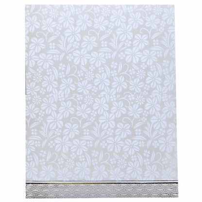 White Embossed Floral Wedding Card-King of Cards