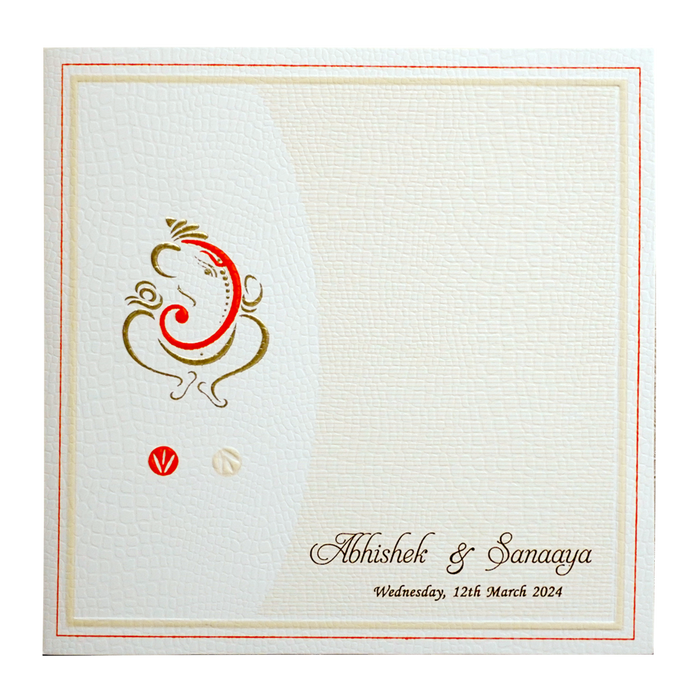 Light Pink Ganesha Box Wedding Card-King of Cards