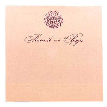 Pink Ganesha Invitation Card-KRC29051