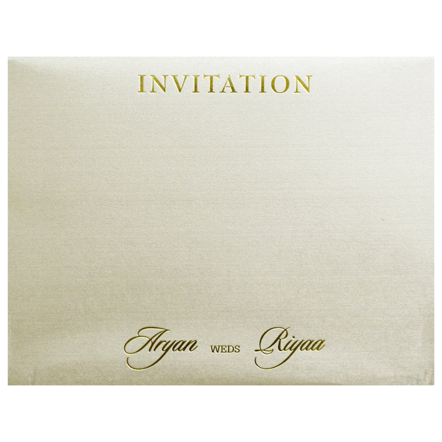 Metallic Light Brown Wedding Card-Krc30750