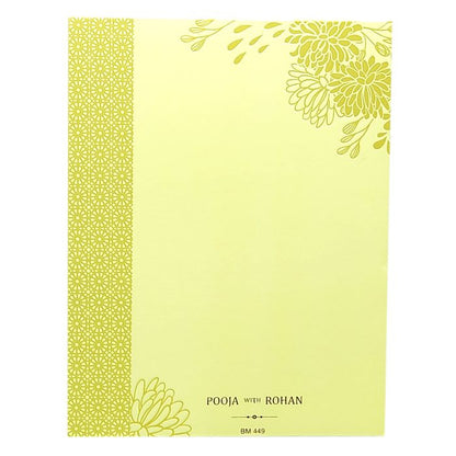 Yellow Pattern Designs Wedding Card-King of Cards