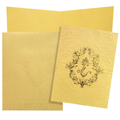 Gold Embossed Floral Ganesha Design