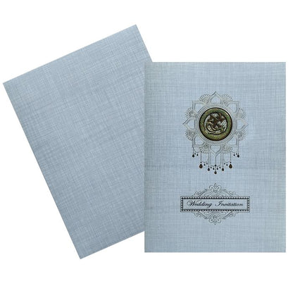 Grey Ganesha Wedding Invitation Card-King of Cards