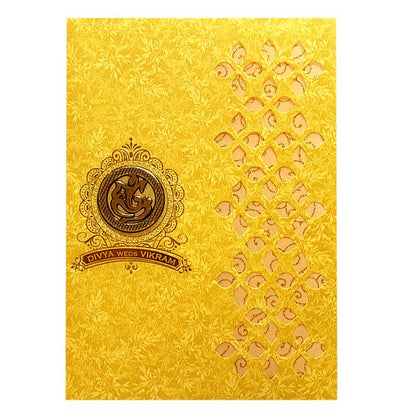 Gold Laser Cut Invitation Card-King of Cards