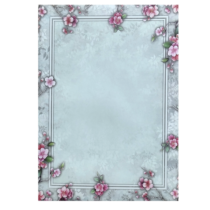 Light Blue Floral Ganesha Invitation Card-King of Cards