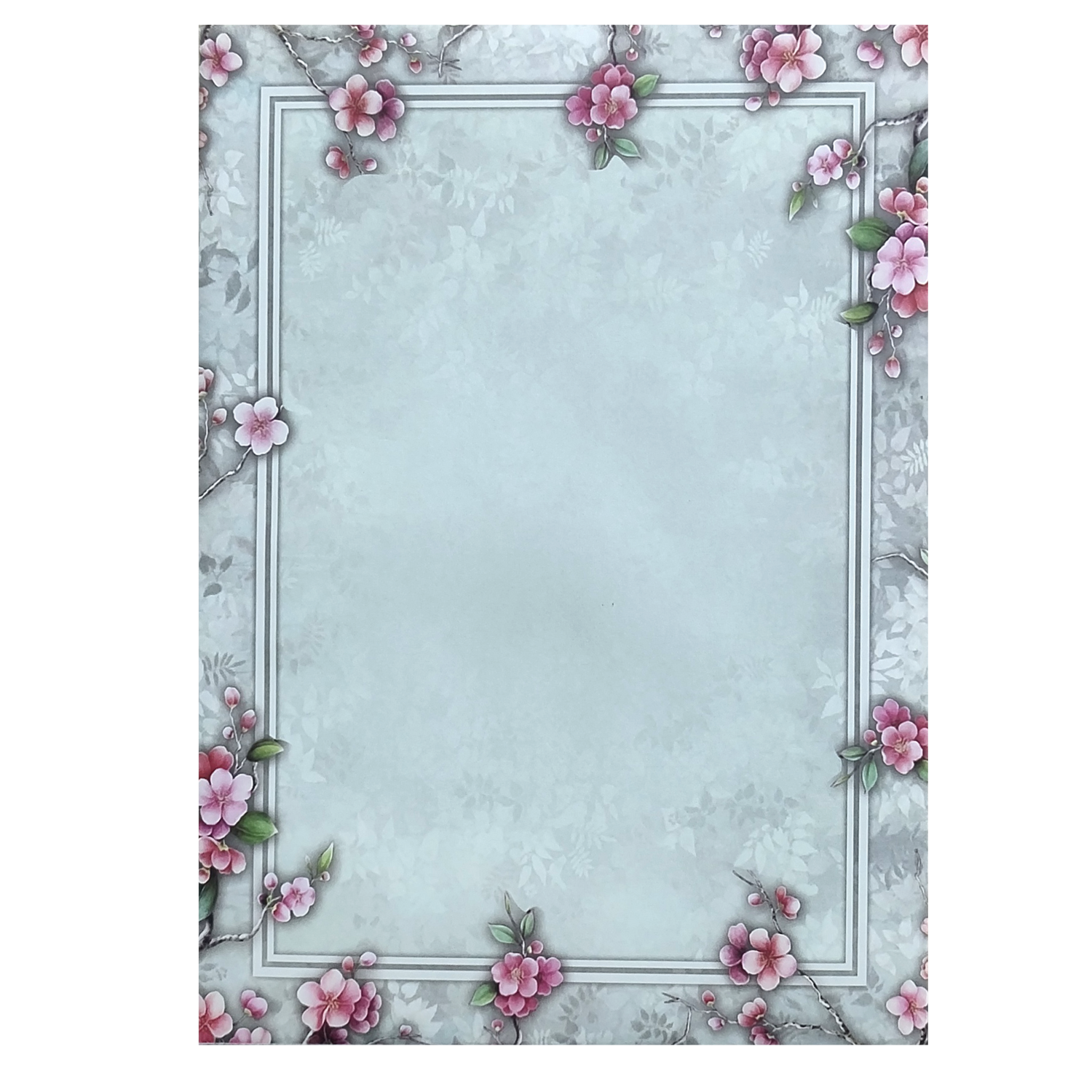 Light Blue Floral Ganesha Invitation Card-King of Cards