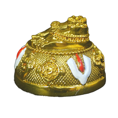 White metal Gold Tirupati Balaji Paduka-King of Cards