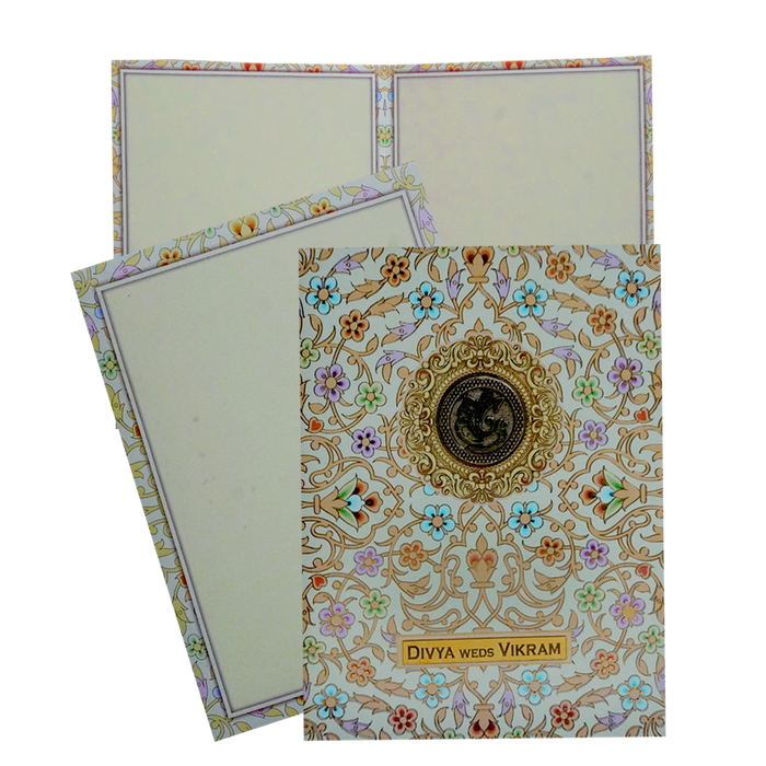 Light Green Gold Foiling Floral Wedding Card-King of Cards