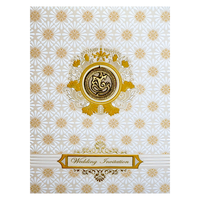 White Ganesha Wedding Card-King of Cards