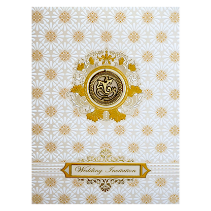 White Ganesha Wedding Card-King of Cards