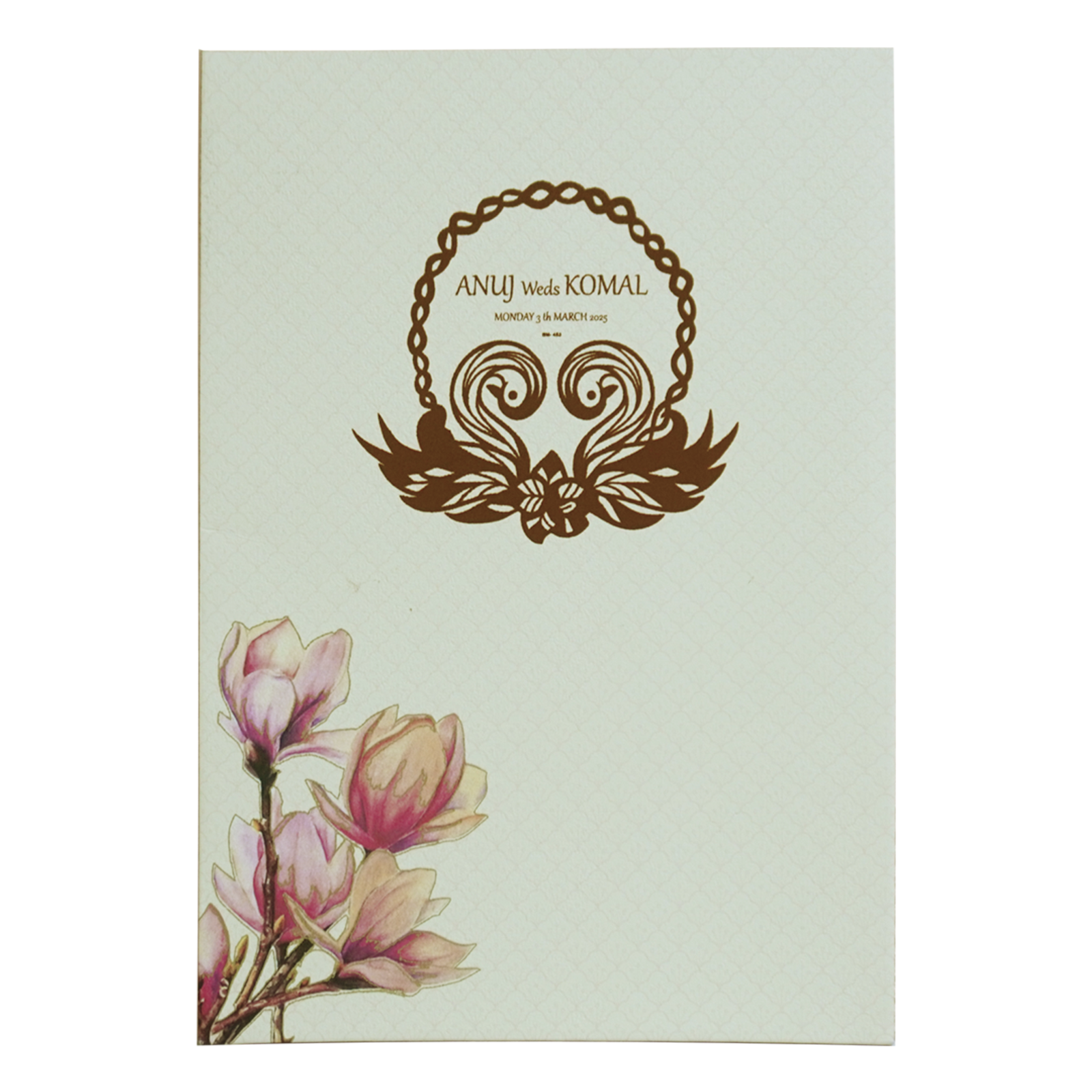 Pink Floral Marriage Card-KBM04830