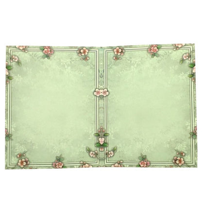 Green Floral Nameplate Invitation Card-King of Cards