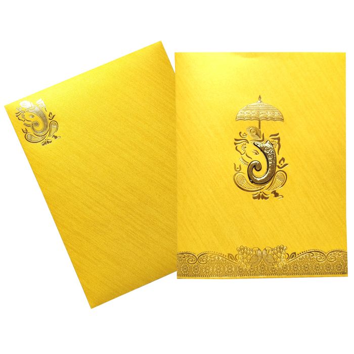 Gold Metallic Gold Foiling With Ganesha Sticker-King of Cards
